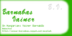 barnabas vainer business card